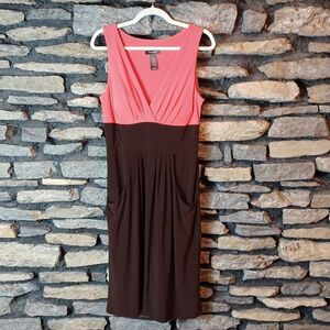 Bisou Bisou V neck dress sz 10